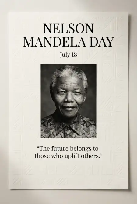 Nelson Mandela Quote Poster 2026 - Free Nelson Mandela Poster 2026 Download
