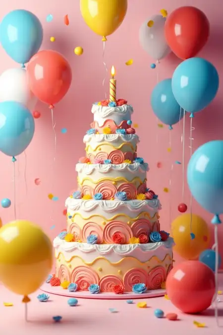 Neon Birthday Background With Glowing Text - Free Related Birthday Background Image