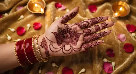 net pattern karwa chauth mehndi design - Karwa Chauth Mehndi Design 2026