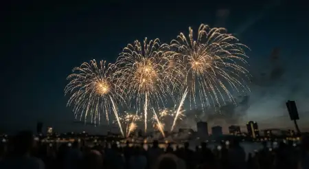 Free New Year 2026 Background With Clock And Fireworks Background Download