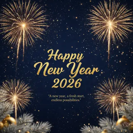New Year 2026 Greeting Card Modern Design - Free Happy New Year Download