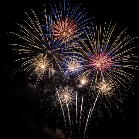 Free New Year Fireworks Background Dark Sky Hd Background Download