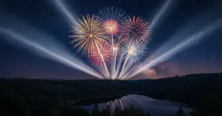 Free New Year Fireworks Background For Banner Background Download