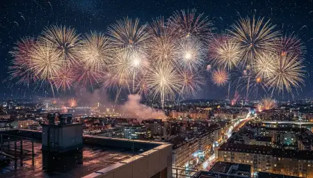 Free New Year Fireworks Background For Facebook Cover Background Download