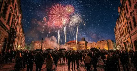Free New Year Fireworks Background For Instagram Post Background Download