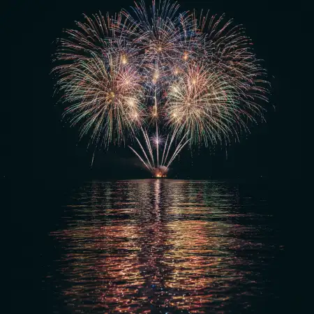 Free New Year Fireworks Background For Presentation Background Download