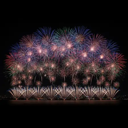 New Year Fireworks Background For Website Header - Free Web Background Download