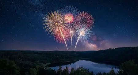 New Year Fireworks Background For Website - Free Web Background Download