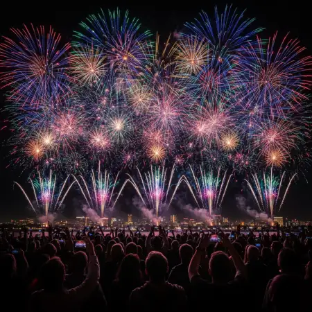 Free New Year Fireworks Background Hd Background Download