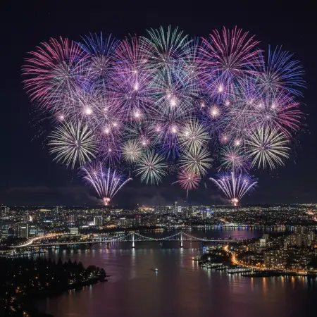 Free New Year Fireworks Background Modern Style Background Download