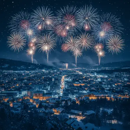 Free New Year Fireworks Background Premium Stock Image Background Download