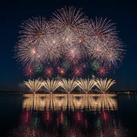 Free New Year Fireworks Background Vertical 9:16 Background Download