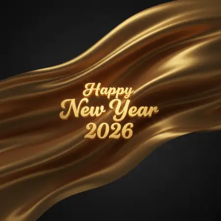 New Year Greeting Card Luxury Gold Theme - Free New Year Greeting Card Download
