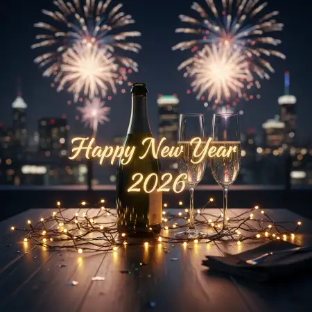 New Year Greeting Card Template 2026 - Free New Year Greeting Card Download