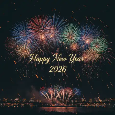 New Year Instagram Post Design Fireworks Background - Free New Year Instagram Post Design Download