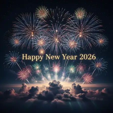 New Year Instagram Post Design With Fireworks - Free New Year Instagram Post Design Download