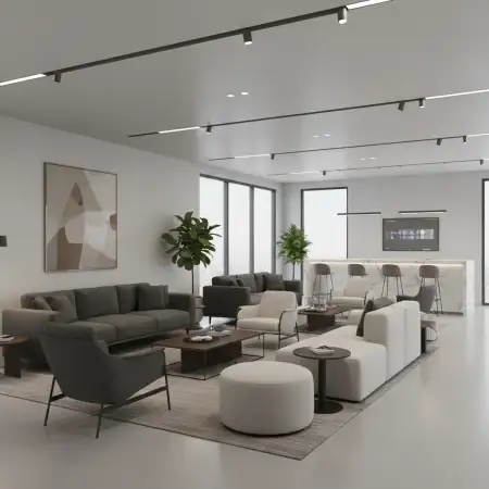 Free Office Interior Background With Office Sofa Background Download