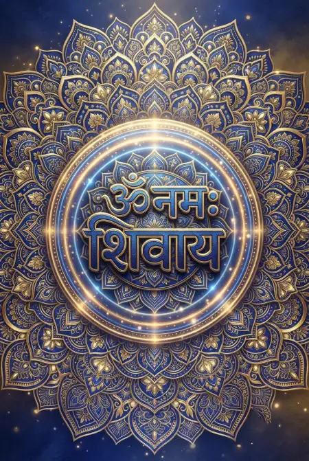 Om Namah Shivaya Blue Theme Wallpaper - Free Om Namah Shivaya Wallpaper Download