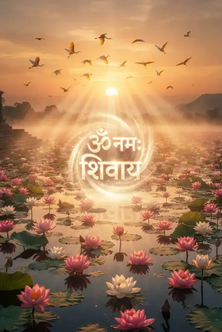 Om Namah Shivaya Lotus Background Wallpaper - Free Om Namah Shivaya Wallpaper Download