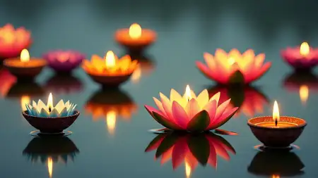 Onam Celebration Background With Diya - Free Onam Background Download