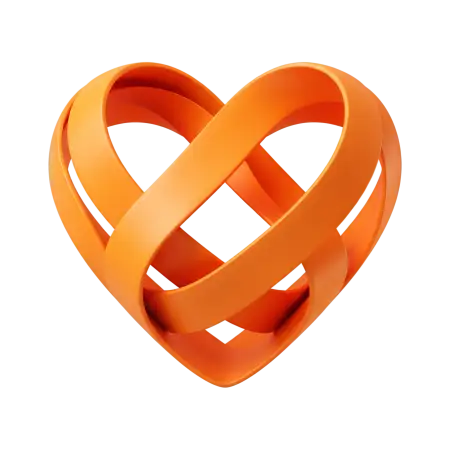 orange heart png transparent