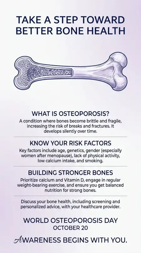 osteoporosis health education infographic