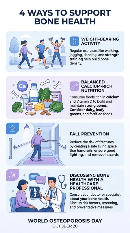 osteoporosis prevention infographic design