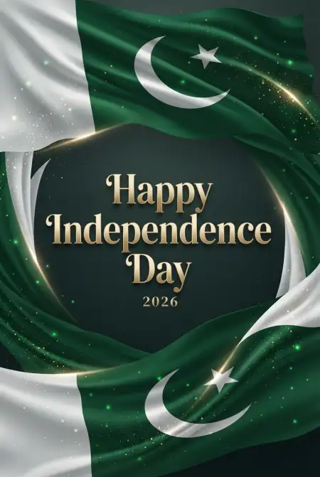 Pakistan Independence Day 2026 Green Background - Free Pakistan Independence Day 2026 Download
