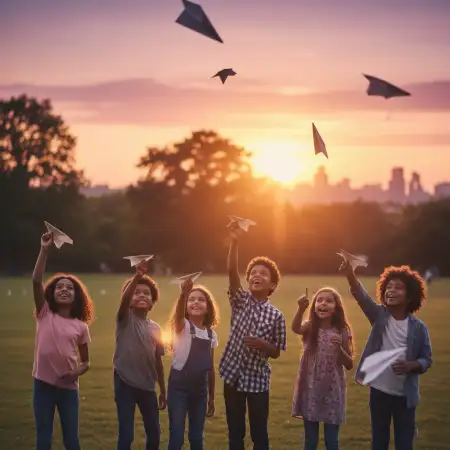 Paper Cut Style Children Day Background Art - Free Childrens Day Background Download