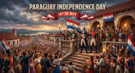 Paraguay Independence Day 2026 Artistic Wallpaper - Free Paraguay Independence Day 2026 Wishes Download