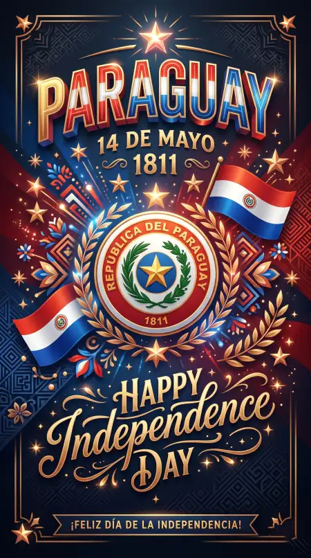 Paraguay Independence Day 2026 Beautiful Wishes - Free Paraguay Independence Day 2026 Wishes Download