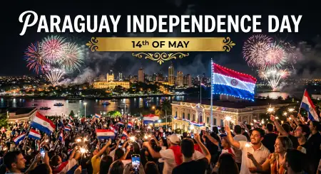 Paraguay Independence Day 2026 Celebration Template - Free Paraguay Independence Day 2026 Wishes Download