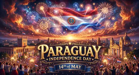 Paraguay Independence Day 2026 Festival Poster Background - Free Paraguay Independence Day 2026 Wishes Download