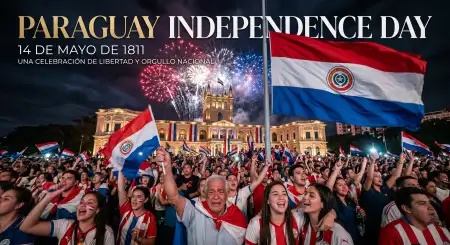 Paraguay Independence Day 2026 Free Download - Free Paraguay Independence Day 2026 Wishes Download