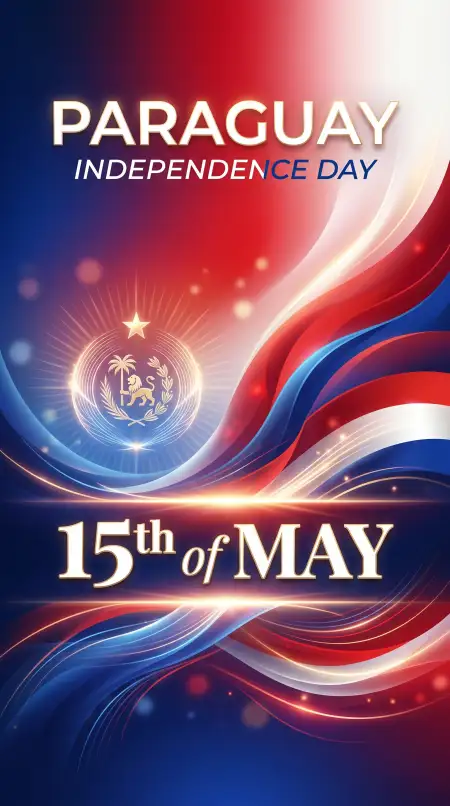 Paraguay Independence Day 2026 Freedom Theme Wallpaper - Free Paraguay Independence Day 2026 Wishes Download