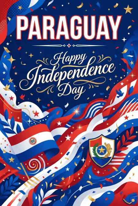 Paraguay Independence Day 2026 Mobile Wallpaper - Free Paraguay Independence Day 2026 Wishes Download