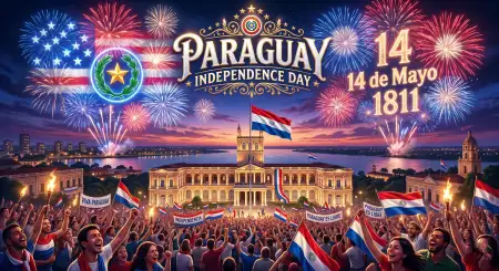 Paraguay Independence Day 2026 Patriotic Theme - Free Paraguay Independence Day 2026 Wishes Download
