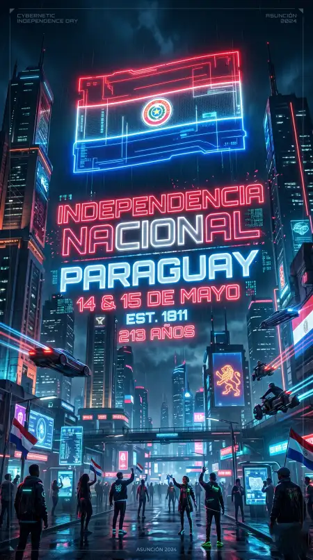 Paraguay Independence Day 2026 Poster Design - Free Paraguay Independence Day 2026 Wishes Download