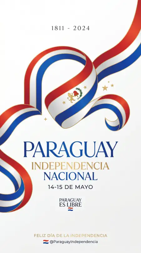 Paraguay Independence Day 2026 Stylish Banner - Free Paraguay Independence Day 2026 Wishes Download