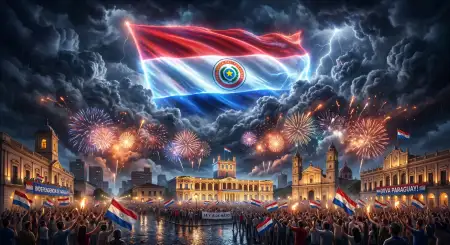Paraguay Independence Day 2026 Symbolic Artwork - Free Paraguay Independence Day 2026 Wishes Download