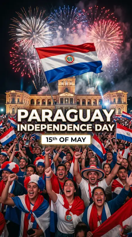 Paraguay Independence Day 2026 Unique Poster Ideas - Free Paraguay Independence Day 2026 Wishes Download