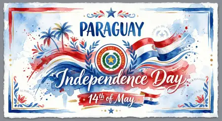 Paraguay Independence Day 2026 Vibrant Graphics - Free Paraguay Independence Day 2026 Wishes Download