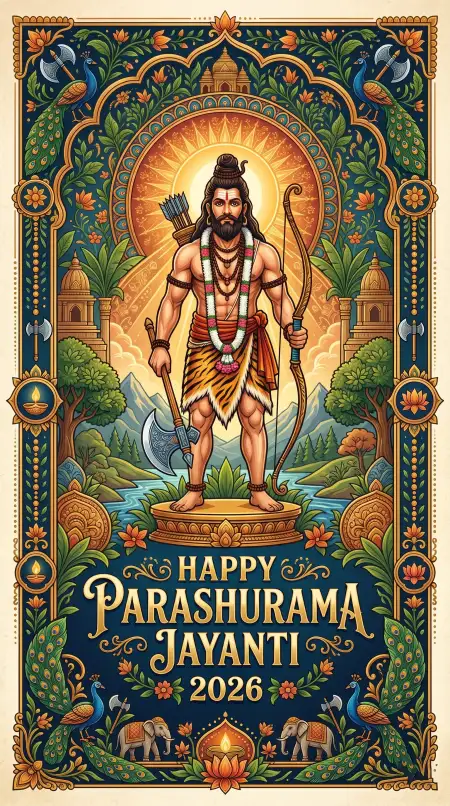 Parashurama Jayanti Religious Poster Hd 2026 - Free Happy Parashurama Jayanti Wishes 2026 Download