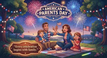 Parents Day Celebration Clipart - Free American Parents Day 2026 Download