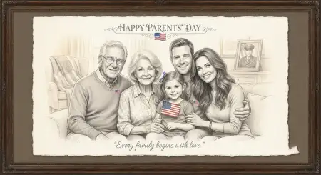 Parents Day Transparent Background Design - Free American Parents Day 2026 Download
