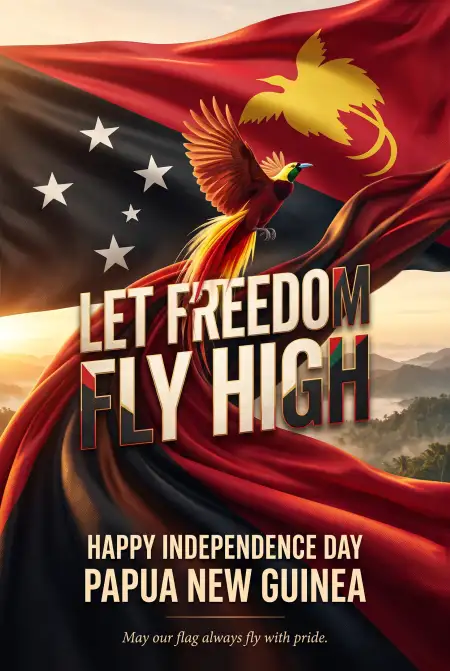 patriotic papua new guinea independence day wishes 2026 - Papua New Guinea Independence Day 2026