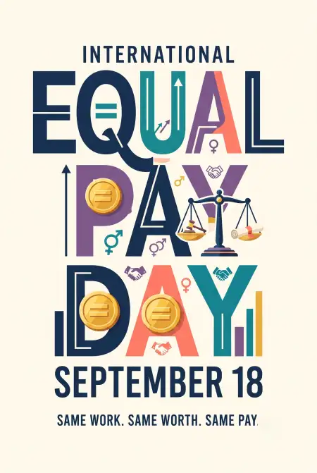 pay equality awareness poster 2026 - International Equal Pay Day 2026