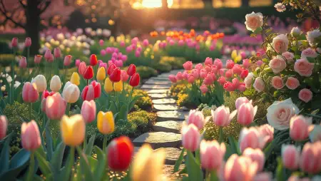 Peaceful Garden Background For Wallpaper - Free Zoom Background Download