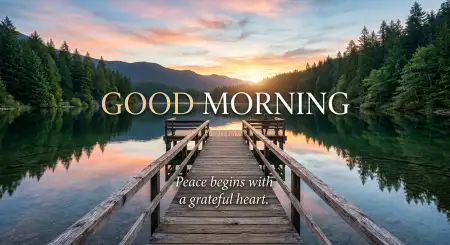 Peaceful Lake Sunrise Wallpaper - Free Good Morning Nature Download