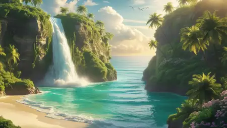 Peaceful Waterfall Background For Meditation - Free Waterfall Background Download